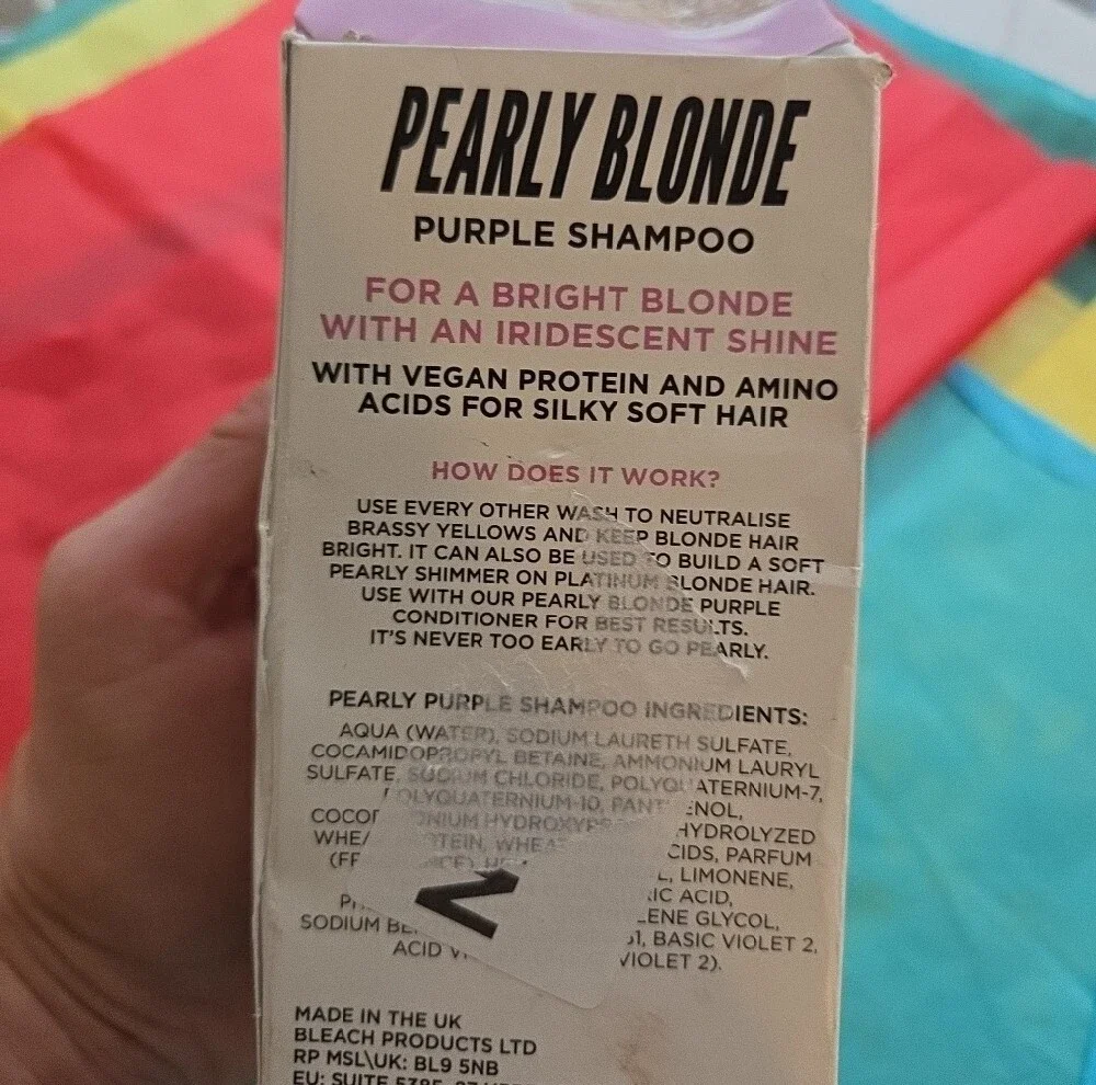 Bleach London Pearly Blonde Purple Shampoo - NIB 8.45 Oz